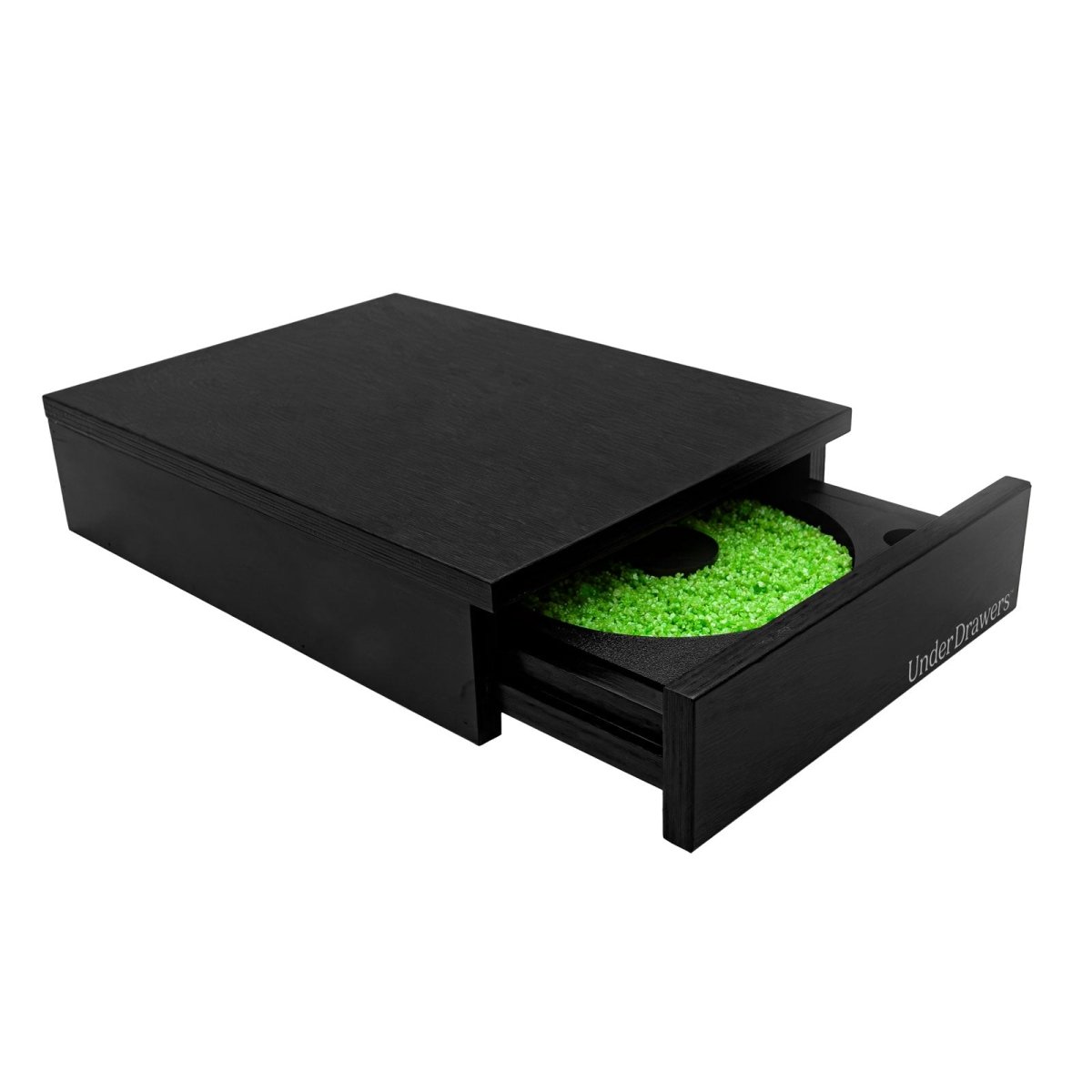 UnderDrawers™ - Undermount Salt Rim Drawer For Bar - Dark Walnut Stain